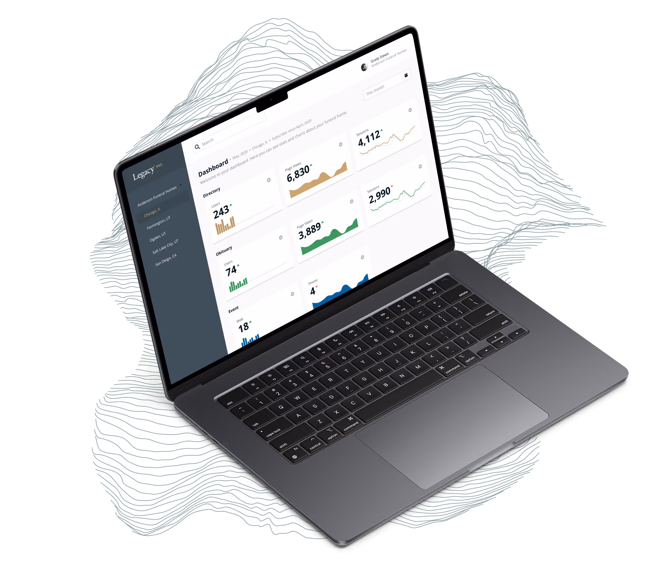 Legacy admin dashboard and e-commerce platform