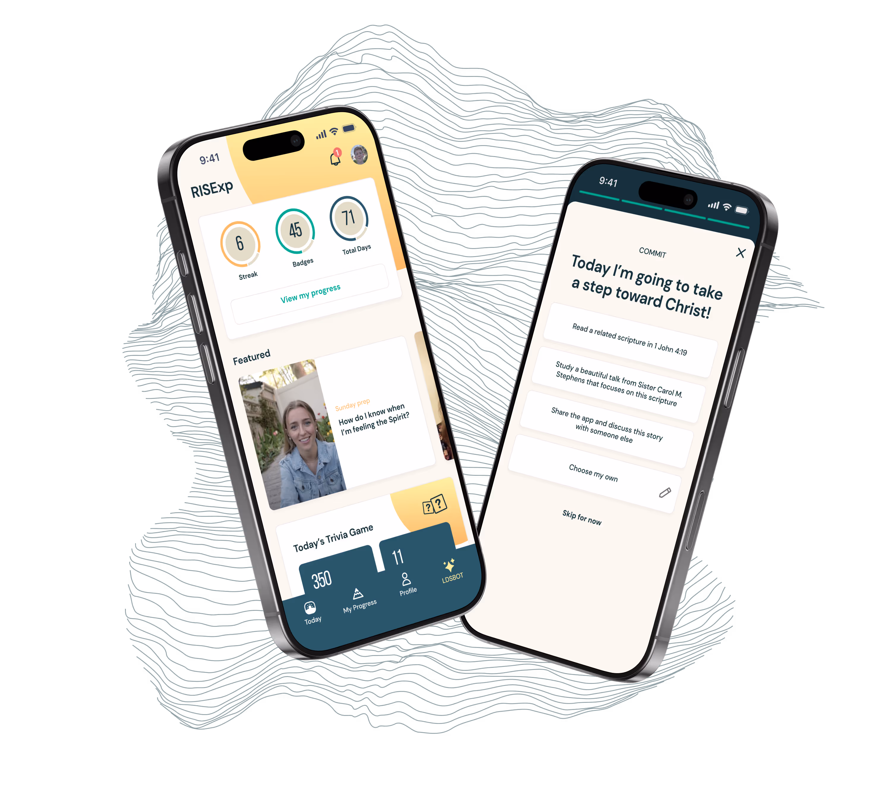 RISExp mobile app for daily faith-promoting content