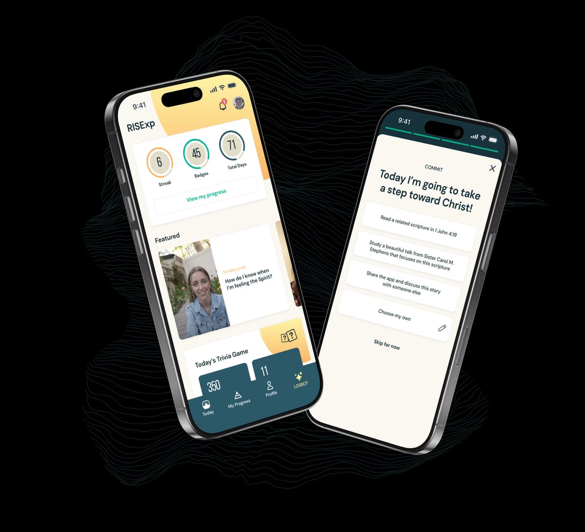 RISExp mobile app for daily faith-promoting content