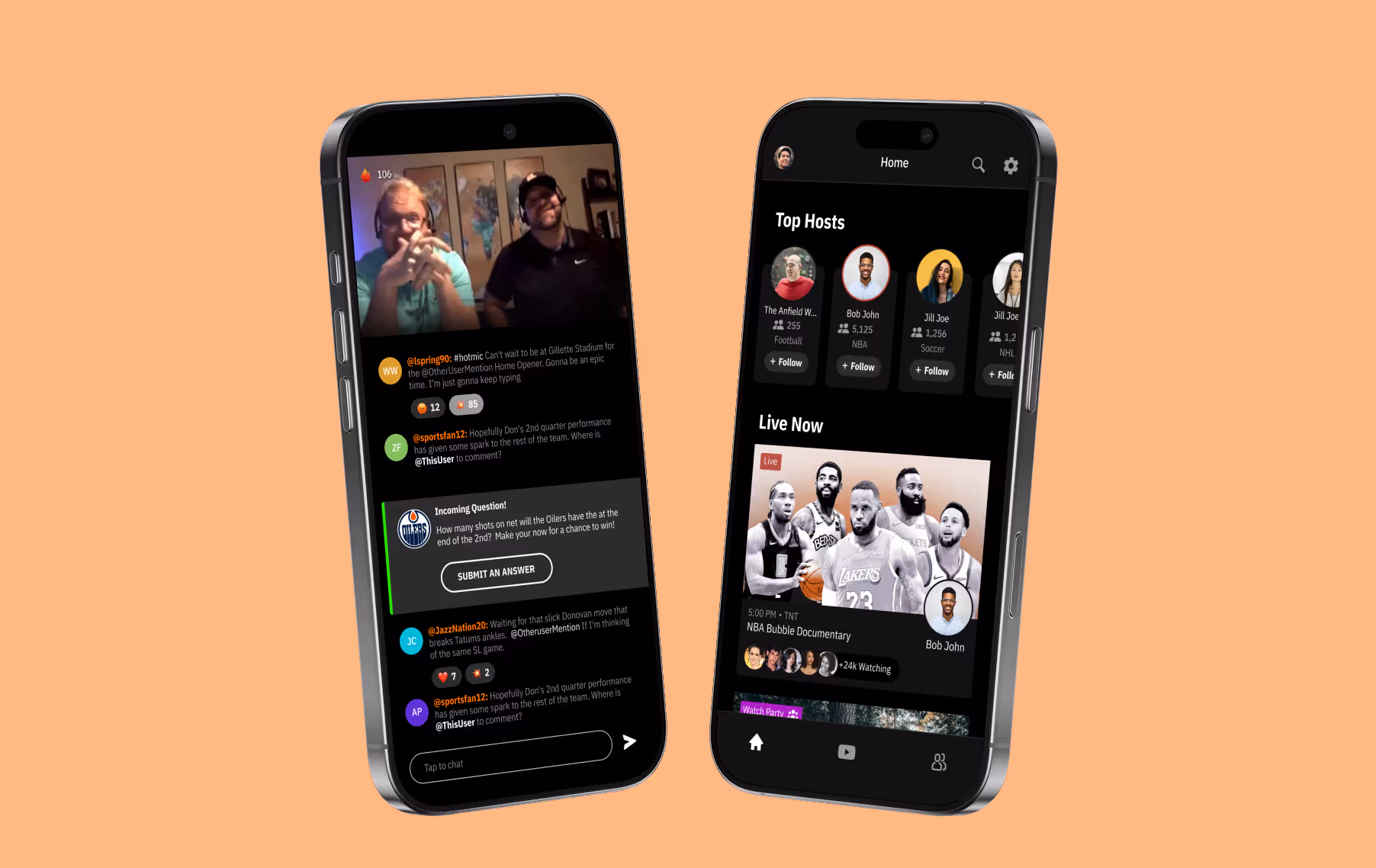 During live streams, users can engage with questions and comments